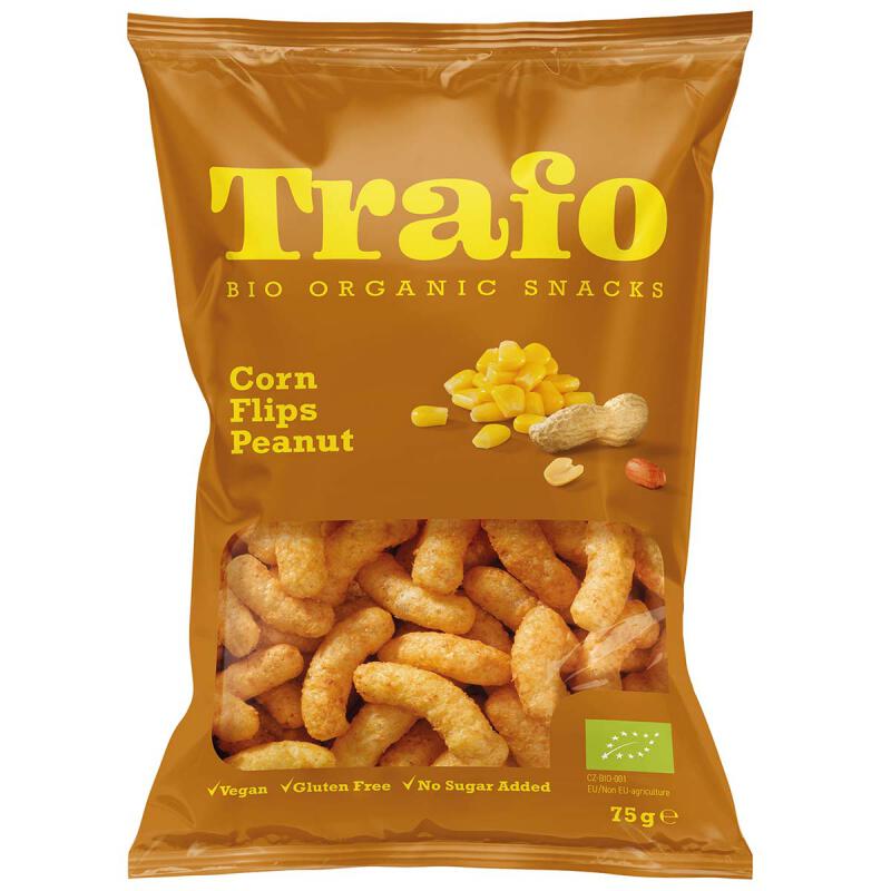 Maisflips pinda van Trafo, 8 x 75 g